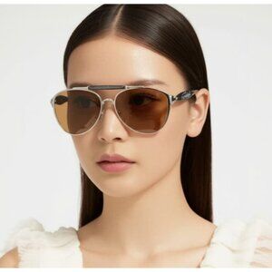 NEW BURBERRY SUNGLASSES UNISEX BE3160 1005/73 SILVER BLACK EYEWEAR BE3160 100573